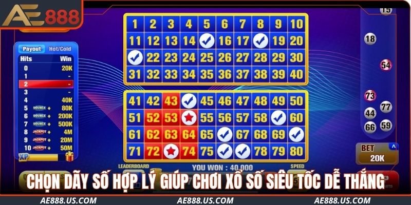 Chọn dãy số hợp lý giúp chơi xổ số siêu tốc dễ thắng