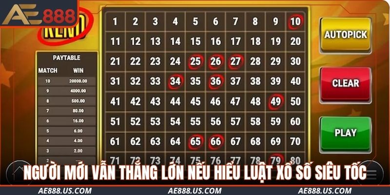 Người mới vẫn thắng lớn nếu hiểu luật xổ số siêu tốc